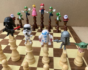 Jeu d&#39;échecs Star Wars contre Mario