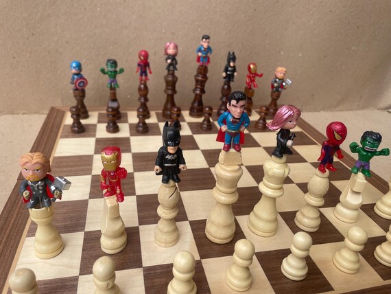 Super Hero Chess Set B - Etsy Israel