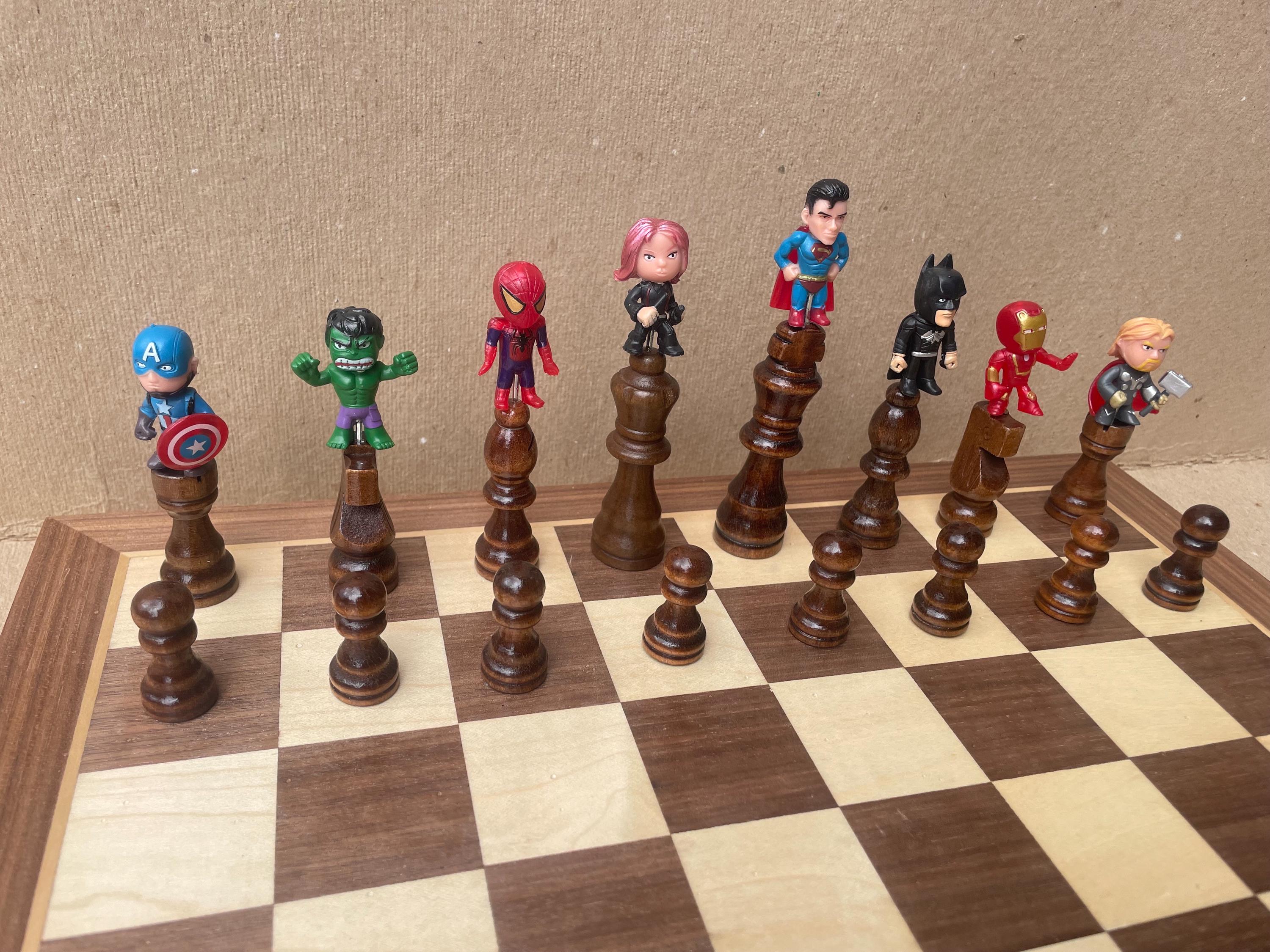 Super Hero Chess Set B - Etsy