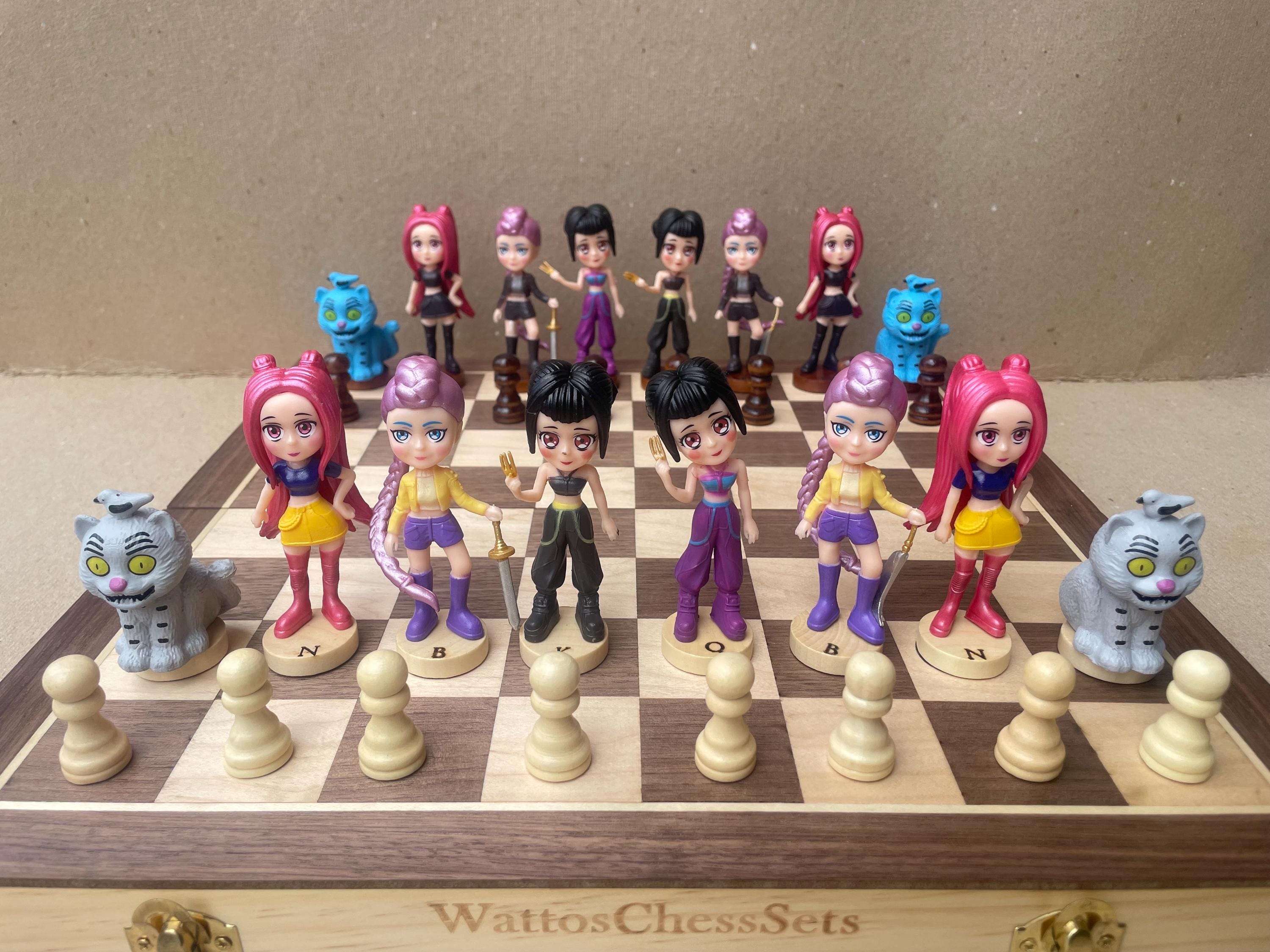 てぃんくる B0ハーフ タペストリー Chocolat Chess Game K-pop Demon Hunters Chess Set - Etsy