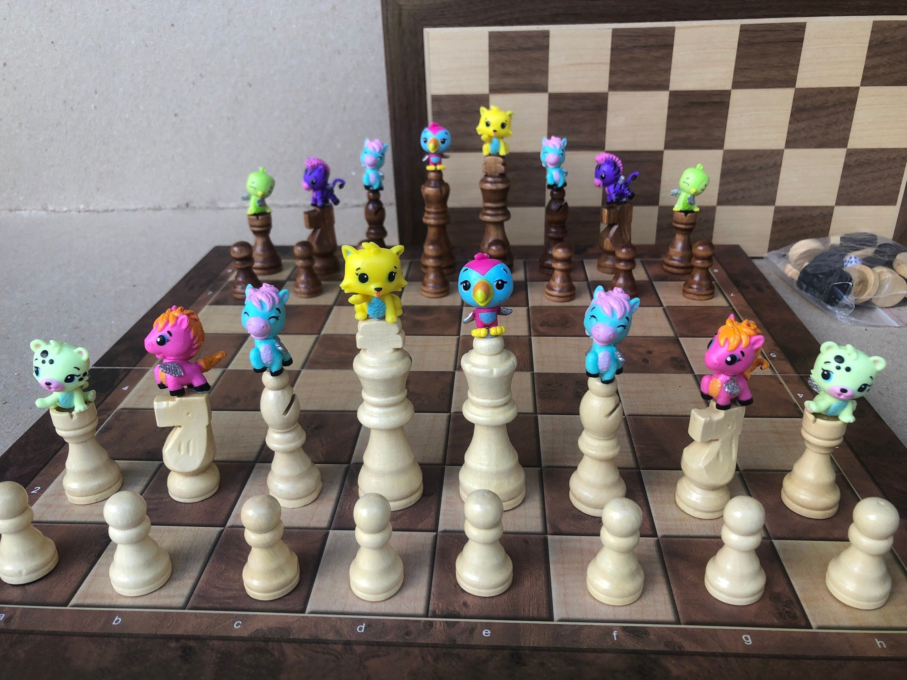 ボードゲーム チェス「MINIATURE ANIMAL CHESS SET」 Pet Animal Chess Set 2 - Etsy