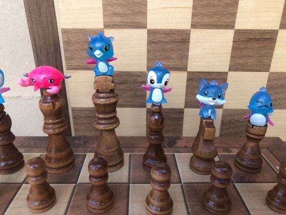 ボードゲーム チェス「MINIATURE ANIMAL CHESS SET」 Pet Animal Chess Set 3 - Etsy