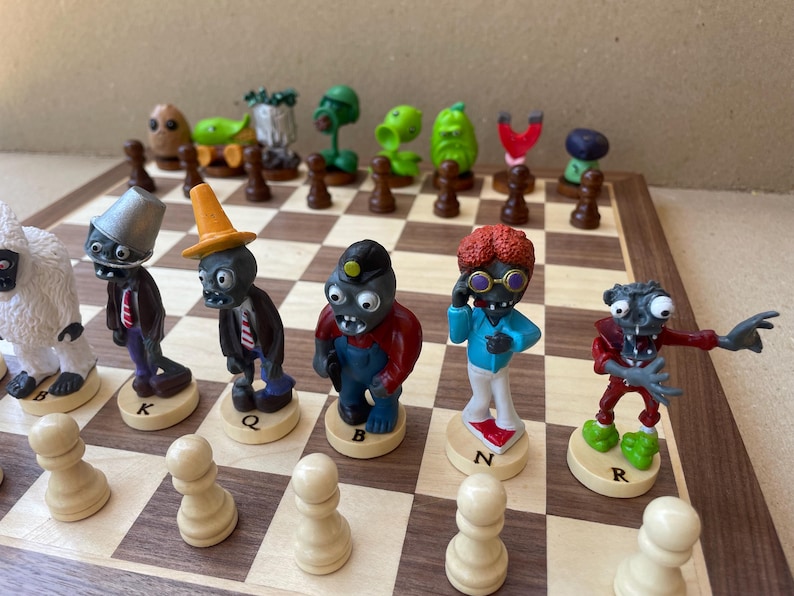 Zombie Rook Chess Plants Vs Zombies B Chess Set - Etsy UK
