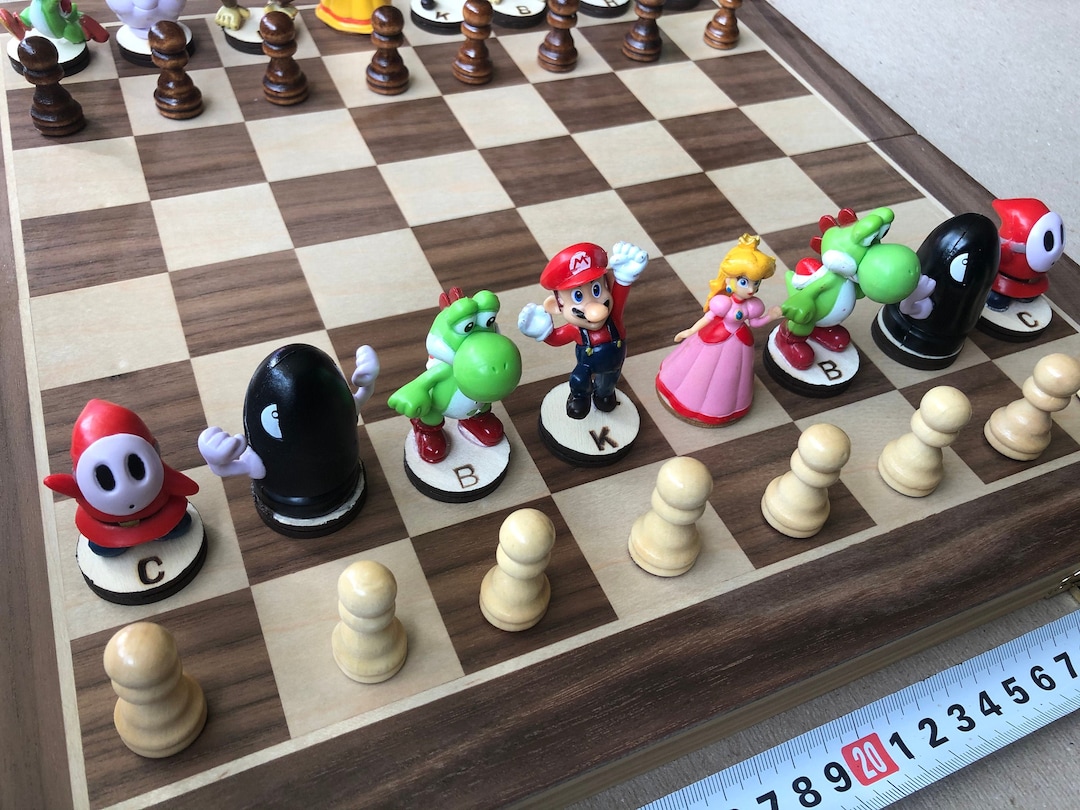 Bijwonen betrouwbaarheid Peer Mario Kart schaakspel - Etsy België