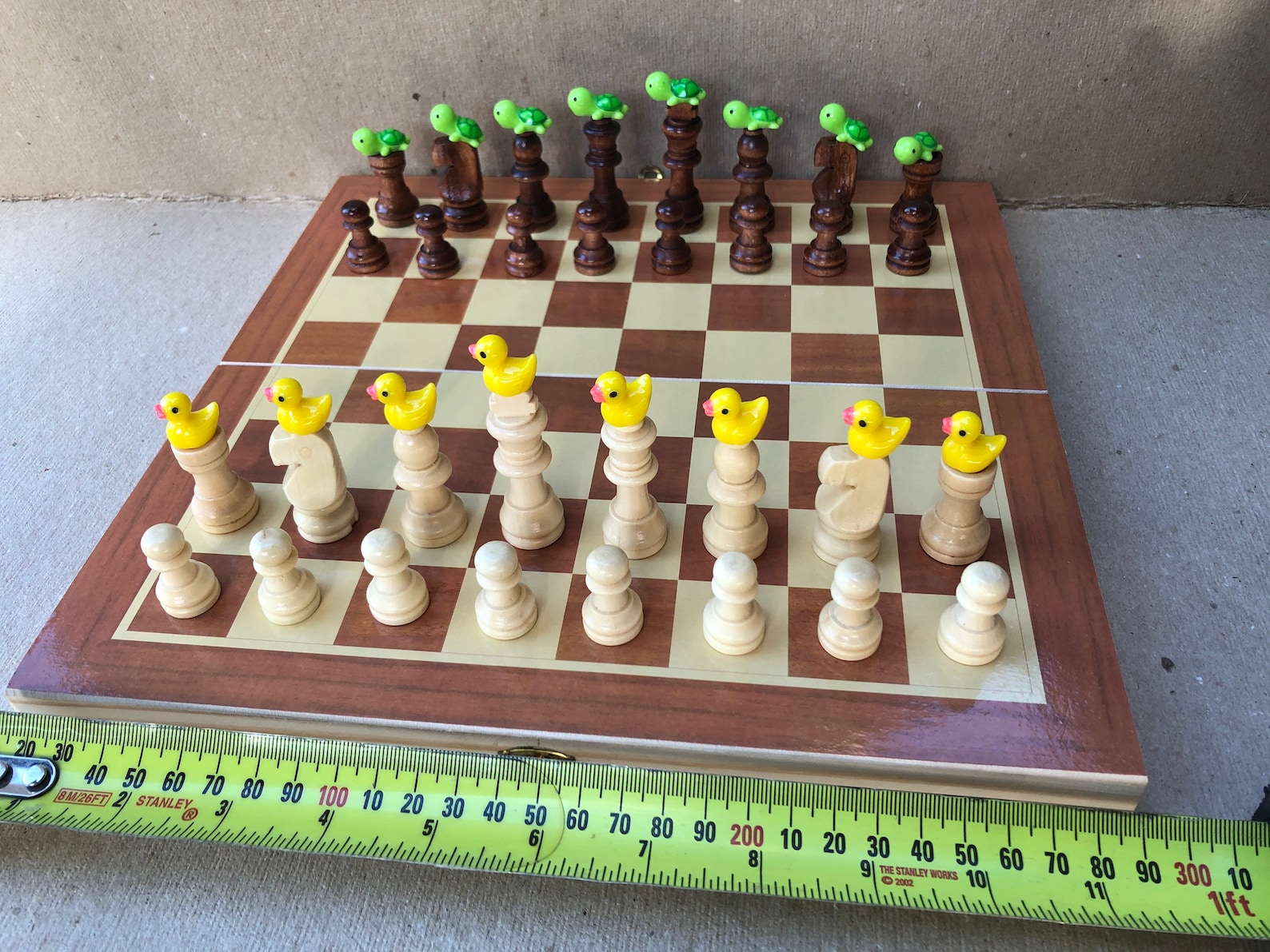 Duck V Turtle Cute Chess Set Etsy