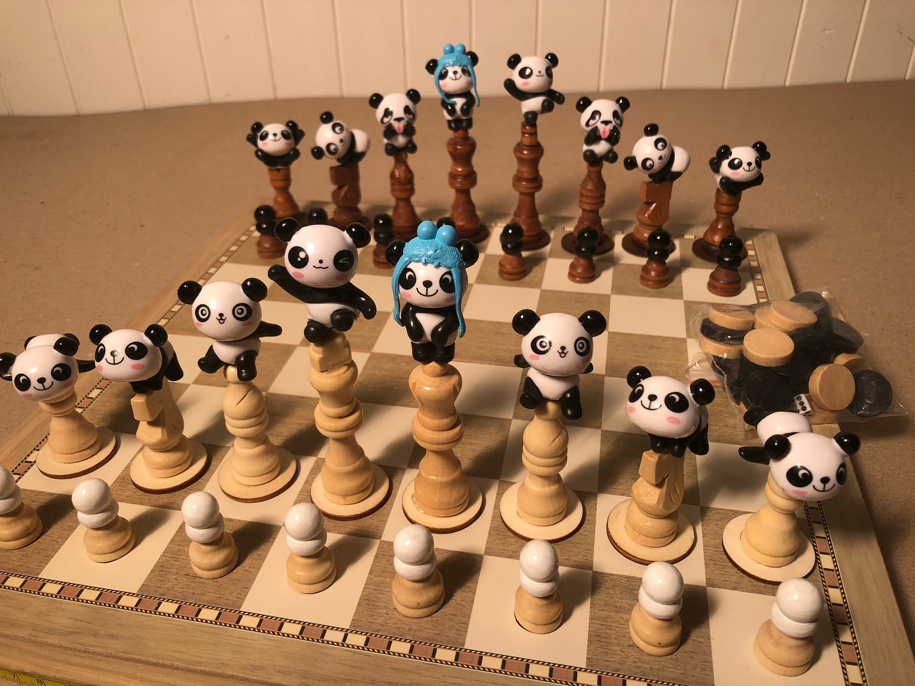 Magnetic Lucky Pandas Chess Set - Etsy