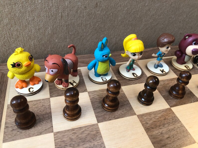 Toy Story chess set Etsy