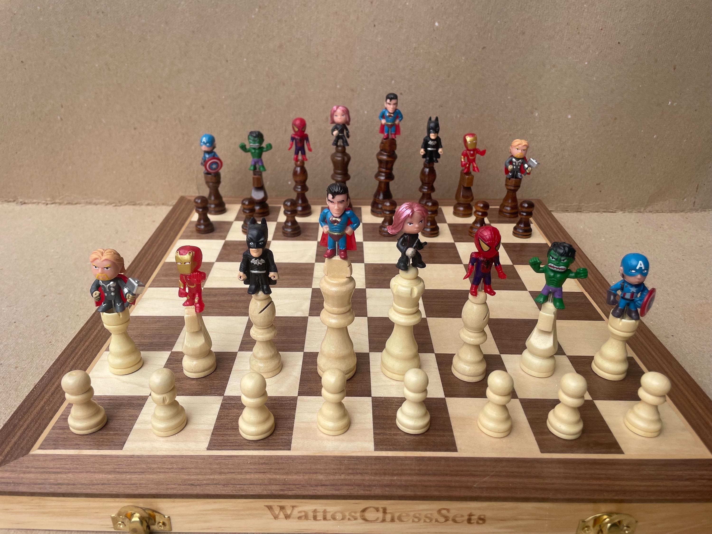 Super Hero Chess Set B - Etsy