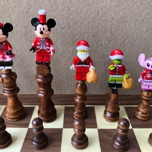 Mickey Mouse block chess set