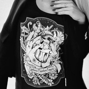 Powerful Woman Tank, Empower Woman Anatomical Heart Shirt, Feminist Mom Top, Witch Aesthetic Alt Tee
