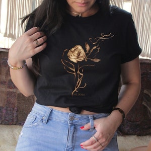 Rose Rib Cage Shirt, Bones Rib Cage Floral Top, Romantic Goth Skeleton Tee, Witchy Aesthetic T-Shirt, Gothic clothes plus size