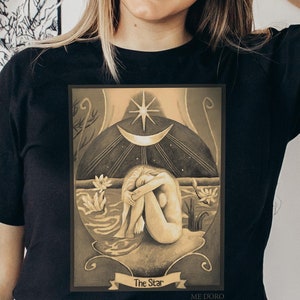 The Star Tarot Shirt, Tarot Card Tshirt, Celestial Mystical Shirt, Witch clothing, Tarot lover gift