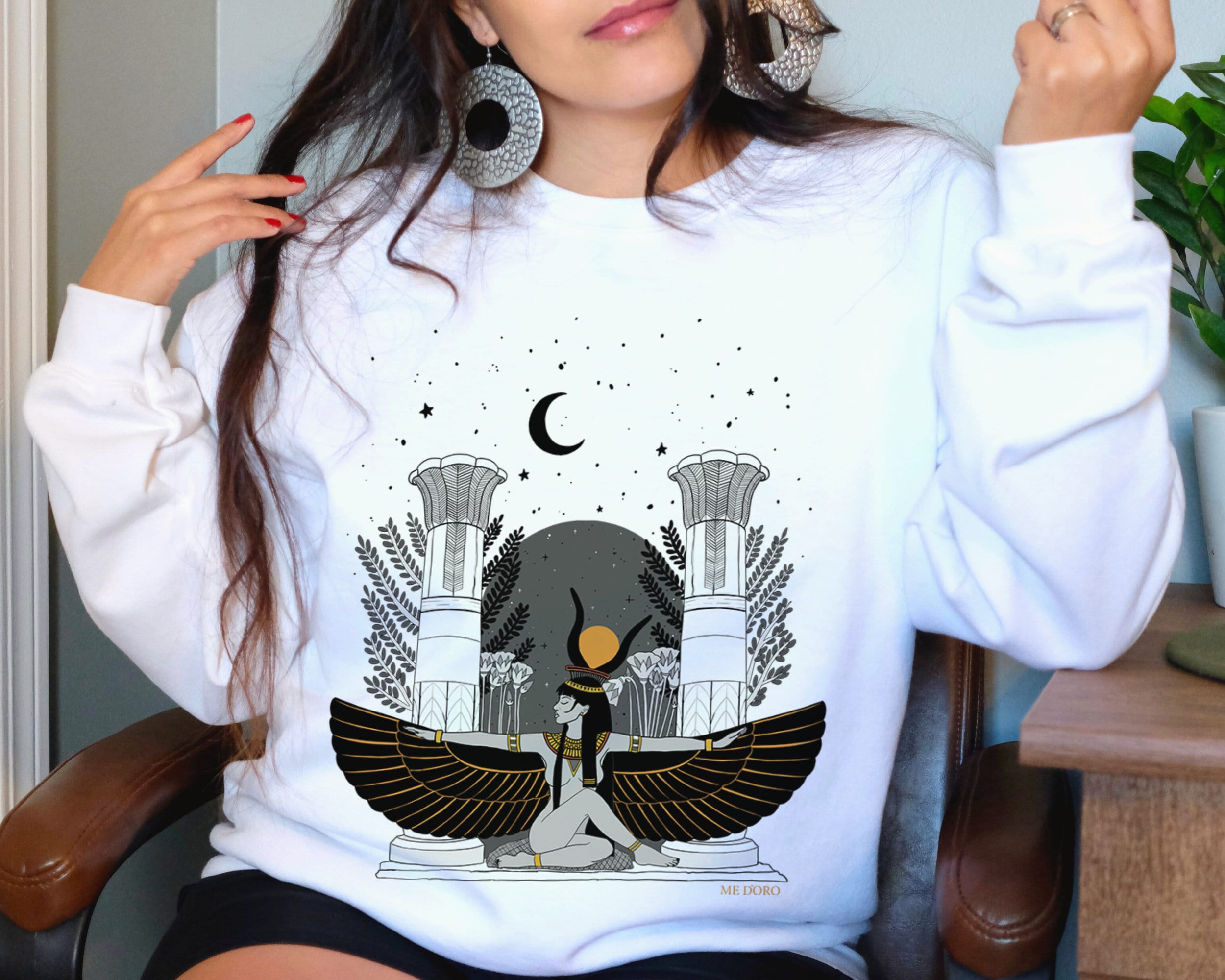 Isis Goddess Sweatshirt Goddess Shirt Egyptian Clothes Fall - Etsy