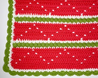 Watermelon Crochet Bobble Baby Blanket ~ 99cm x 82cm ~ baby soft ~ bobbles ~ photography props ~ handmade gifts