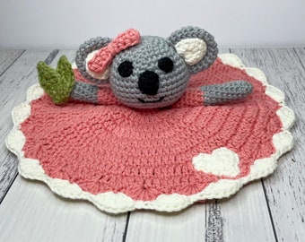 Koala Lovey Blanket Crochet Pattern ~ PDF pattern ~ English only ~ Australian native ~ comforter blanket ~ Baby Lovey Toy ~ us terminology