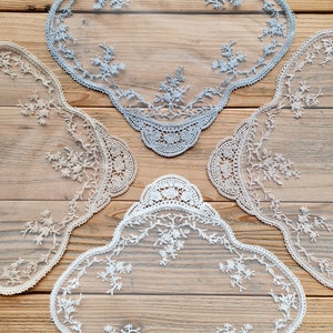Tovaglietta americana in 4 colori, centrino in pizzo quadrato in stile vintage, centrini in cotone bianco, decorazione da tavola da 11,5" (29,25 cm), decorazione da pranzo, matrimonio, casa