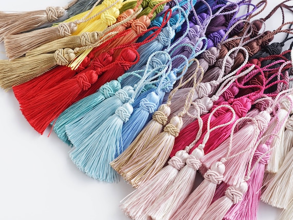 High Quality Tassels 5 Pcs 2.95 7.5cm Luxury Silky Tassels Available in 40 Colors Wholesale Large thick Tassels Bulk Tassel Order Etsy