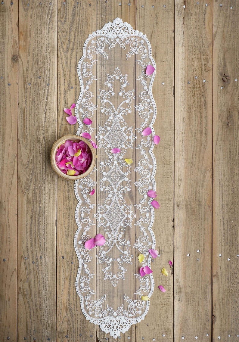 Cotton Lace Doilies Placemat Table Runner Coaster White Etsy