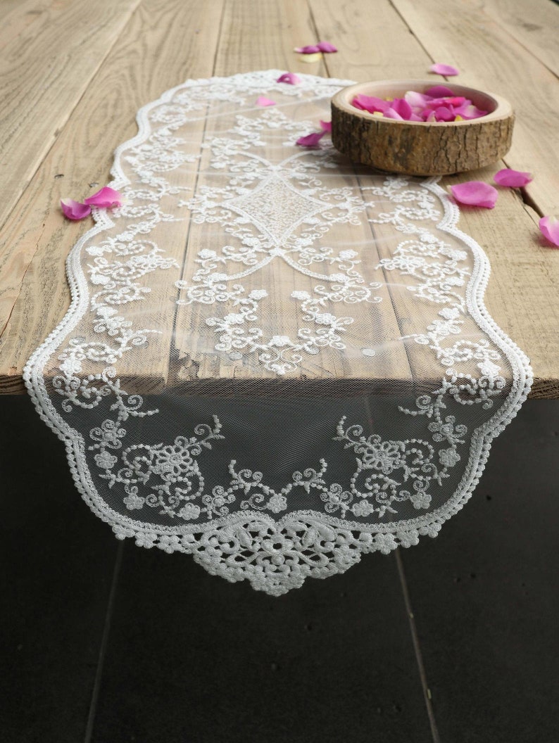Cotton Lace Doilies Placemat Table Runner Coaster White Etsy