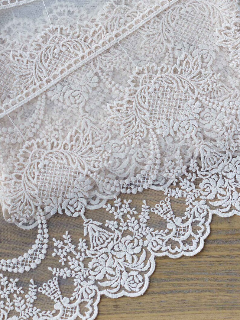 Wide beige lace trim vintage lace trim for wedding gifts | Etsy