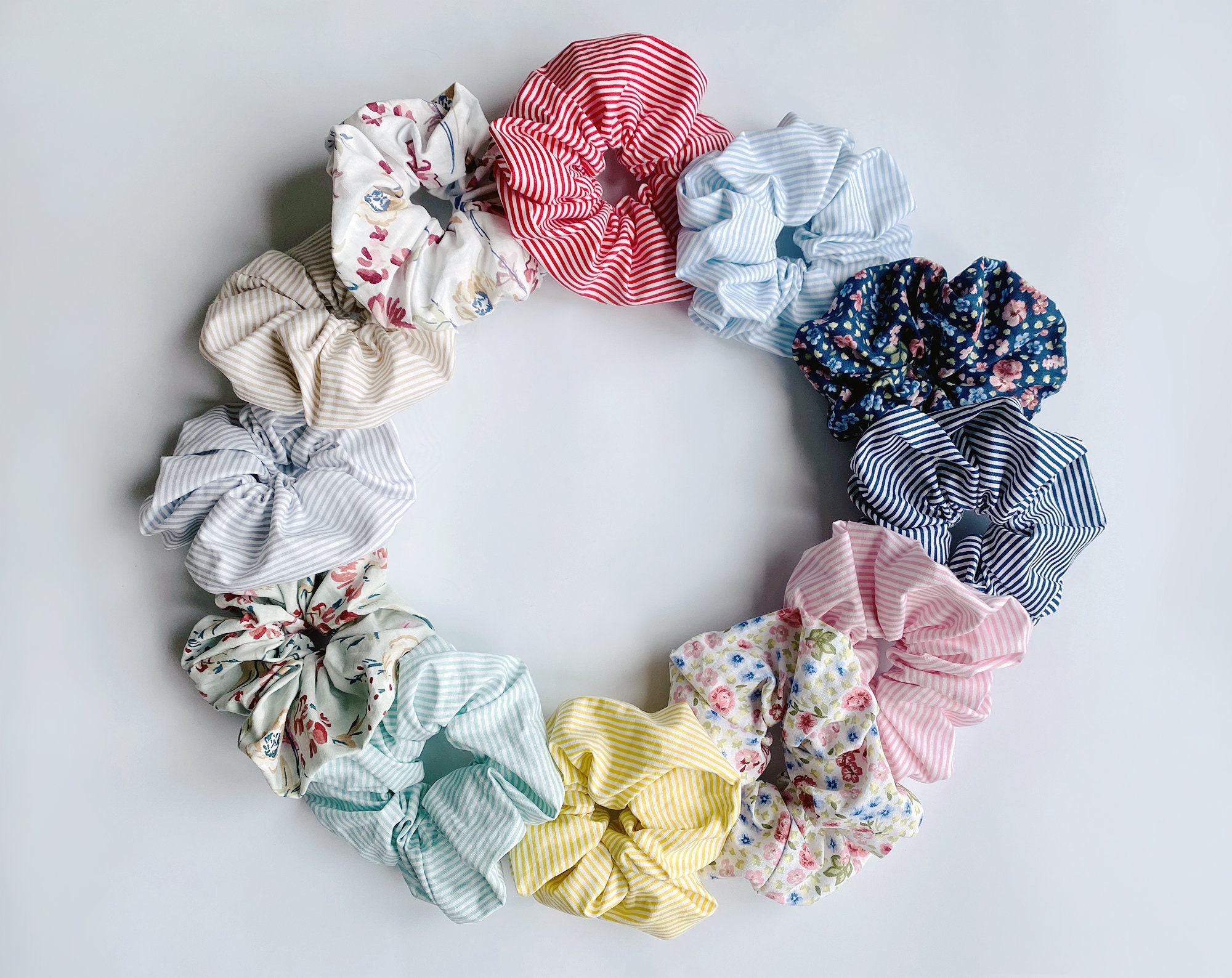 100 cotton hair scrunchies fabric accessories ties and Etsy