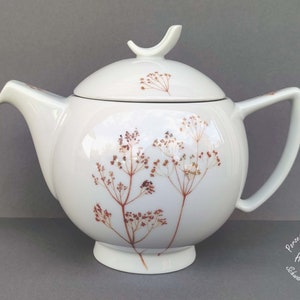 Teapot 1.30 l grasses best friend desired name porcelain Christmas breakfast service gift birthday