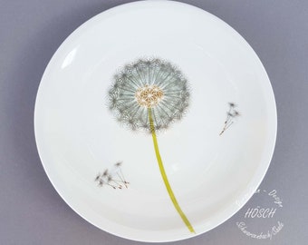 Muttertag Geschenk Teller Set Frühstücksteller Pusteblume Suppenteller Speiseteller Wunschname personalisiertes Geschenk Porzellan