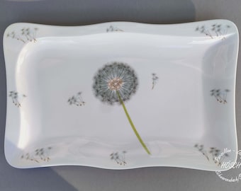 Cookie plate 37 cm x 23.5 cm dandelion Christmas stollen plates cake plate food service gift best friend grandma mom