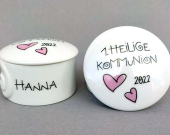 Keepsake 2024 Tin 1st Holy Communion 2024 For Confirmation Heart Pink Money Gift Personalized Gift Girl