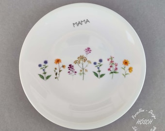 Frühstücksteller Blume Geschenk Ostern Hochzeit Muttertag Oma Beste Freundin Frühstücksservice Speiseservice personalisiert