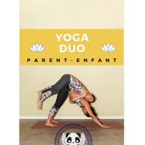 Jeu de 25 cartes de Yoga Duo/ Partenaire Parent-Enfant Numérique image 1