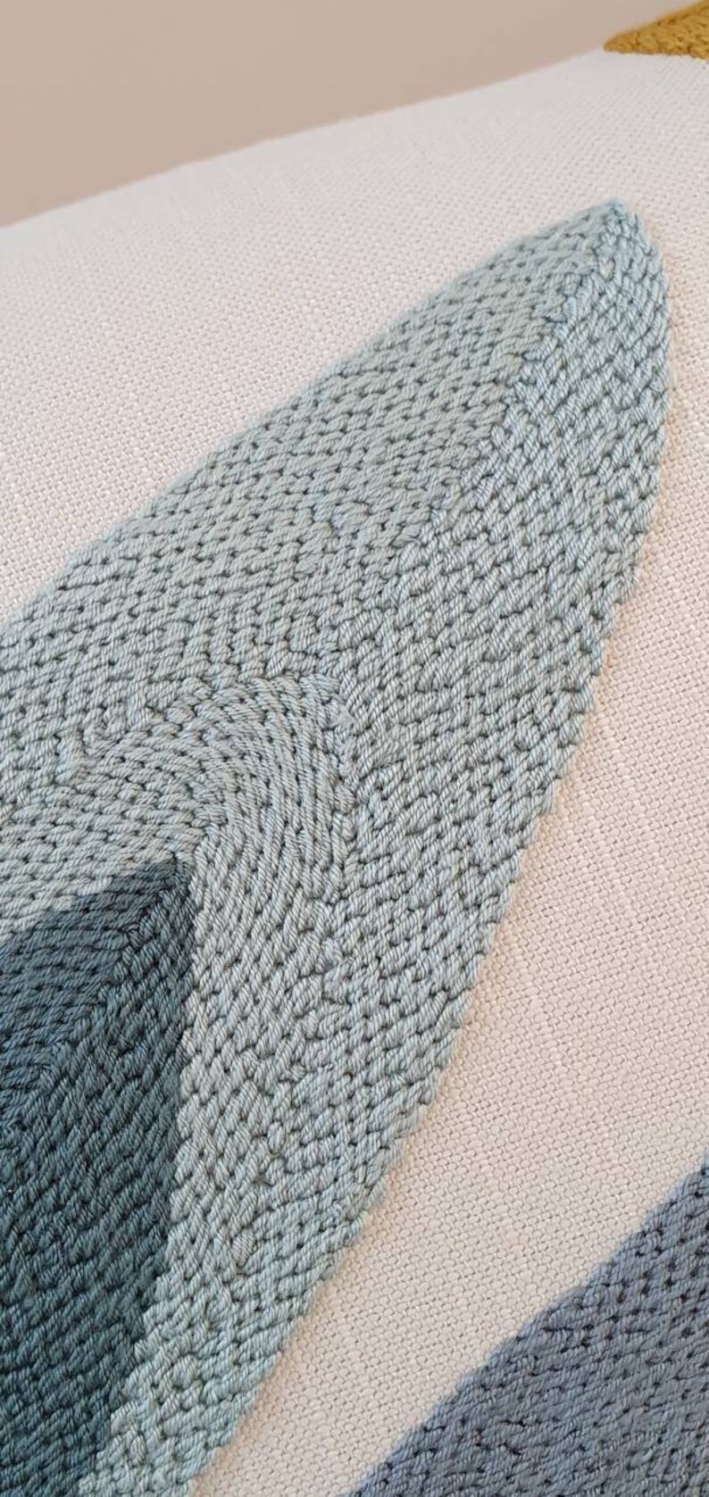 Punch Needle 'leaf' Pillow Case Etsy UK