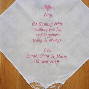 Bride to Be Taschentuch bestickt werden