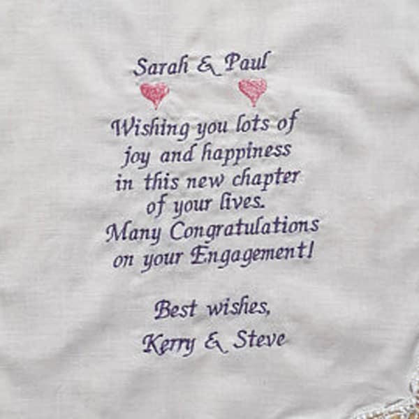 Engagement Personalised Handkerchief