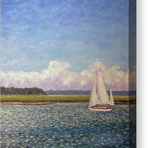 Sailing south in the lowcountry- Canvas Print 14x10