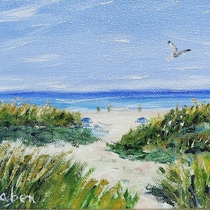 Original Southern Coastal Oil Painting Framed - Hilton Head Island Beach