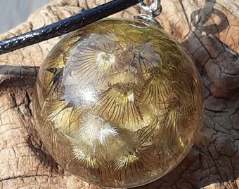 Seed resin sphere pendant
