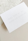 Maid of Honor/Honour Proposal Card | Will you be my Maid of Honor/Honour? | Embossed |  With envelope product logo