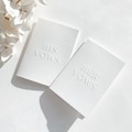 Embossed Wedding Vow books | Set of 2 | His and Hers Vows Minimal | Lined Pages product logo