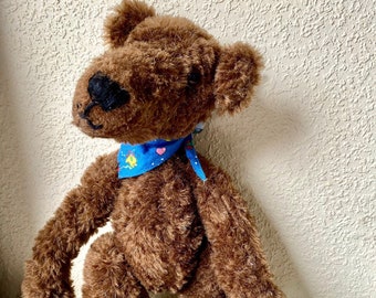 Teddybär ca. 35 cm handgefertigt, selbstgenähtes Unikat. Hochwertiges Material.