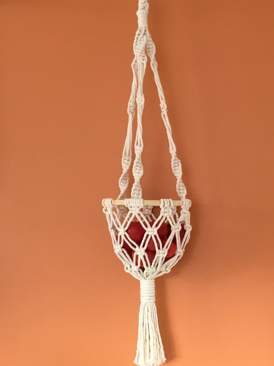 Rope Hanging Fruit Basket Multipurpose Basket UK boho Etsy
