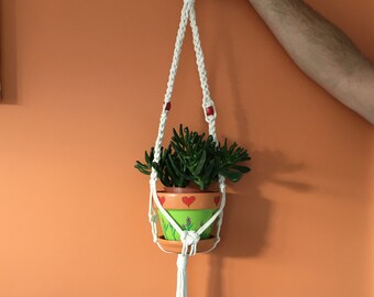 Macrame rope plant hanger | Made in uk