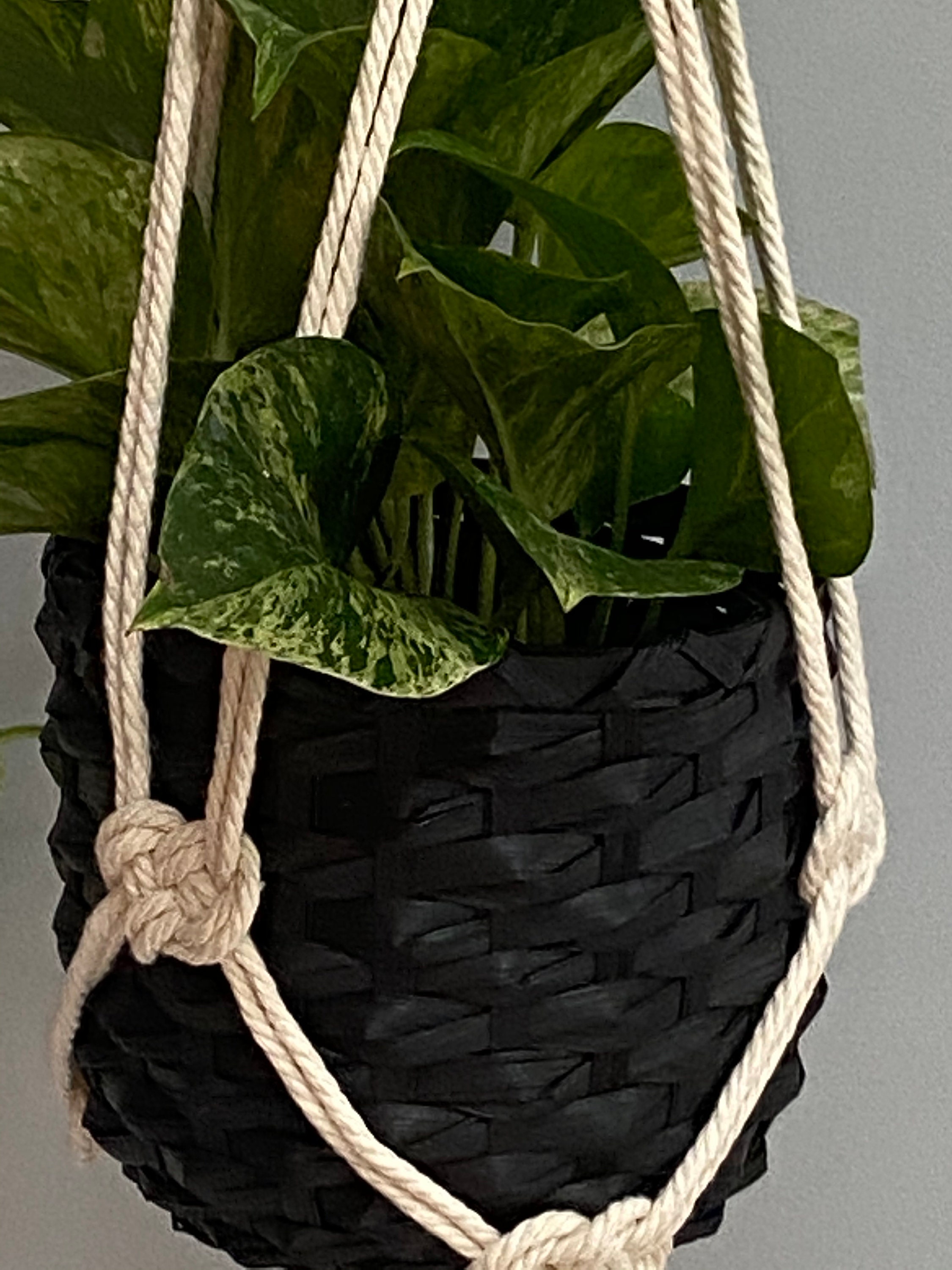 Macrame Rope Plant Hanger Hanging Planter Made in Uk Etsy UK