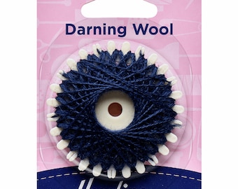 Hemline Navy Darning /Mending Wool x 20m: 4 colours available