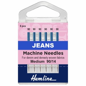 Standard Fit Domestic Sewing Machine Needles Size 9/70 11/80 14/90 16/100  18/110, Jean Sewing Machine Needle Denim Sewing Needle 