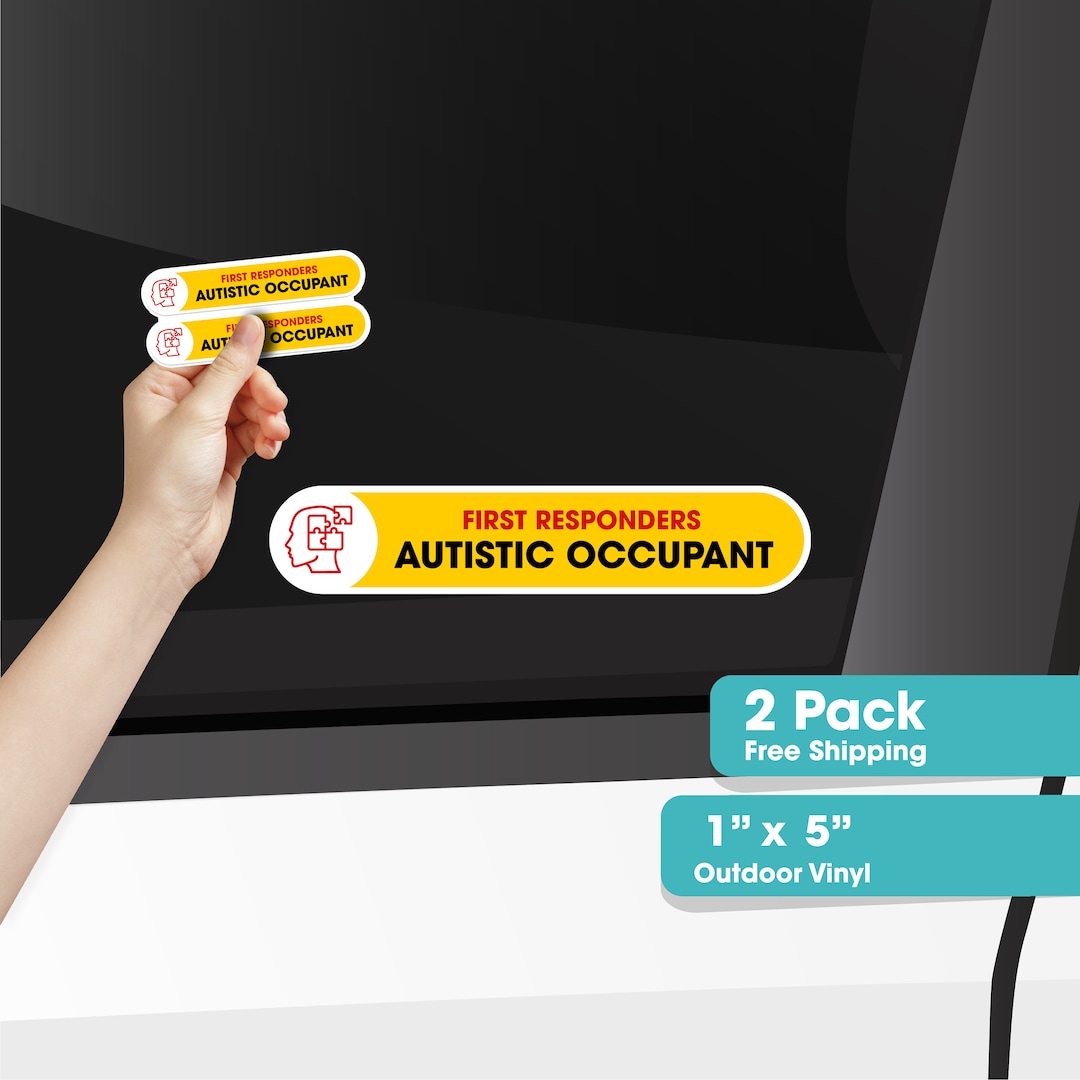 Autistic Occupant Sticker - Autism Awareness Sign - Autistic Occupant ...