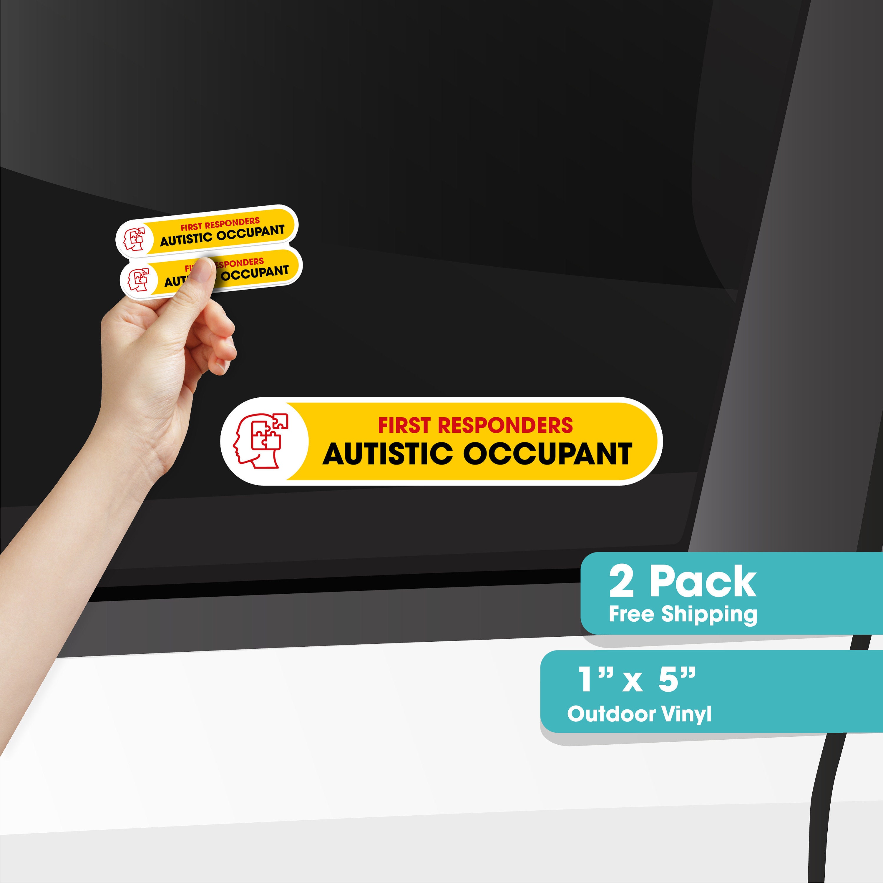 Window Guard Autism Autistic Occupant Sticker - Autism Awareness Sign - Autistic Occupant ...