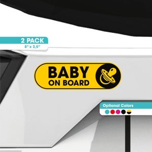 Baby On Board Sign - Bumper Sticker - Car Sticker - Weather Proof - Baby Sticker - Safety Car Sticker for Parents