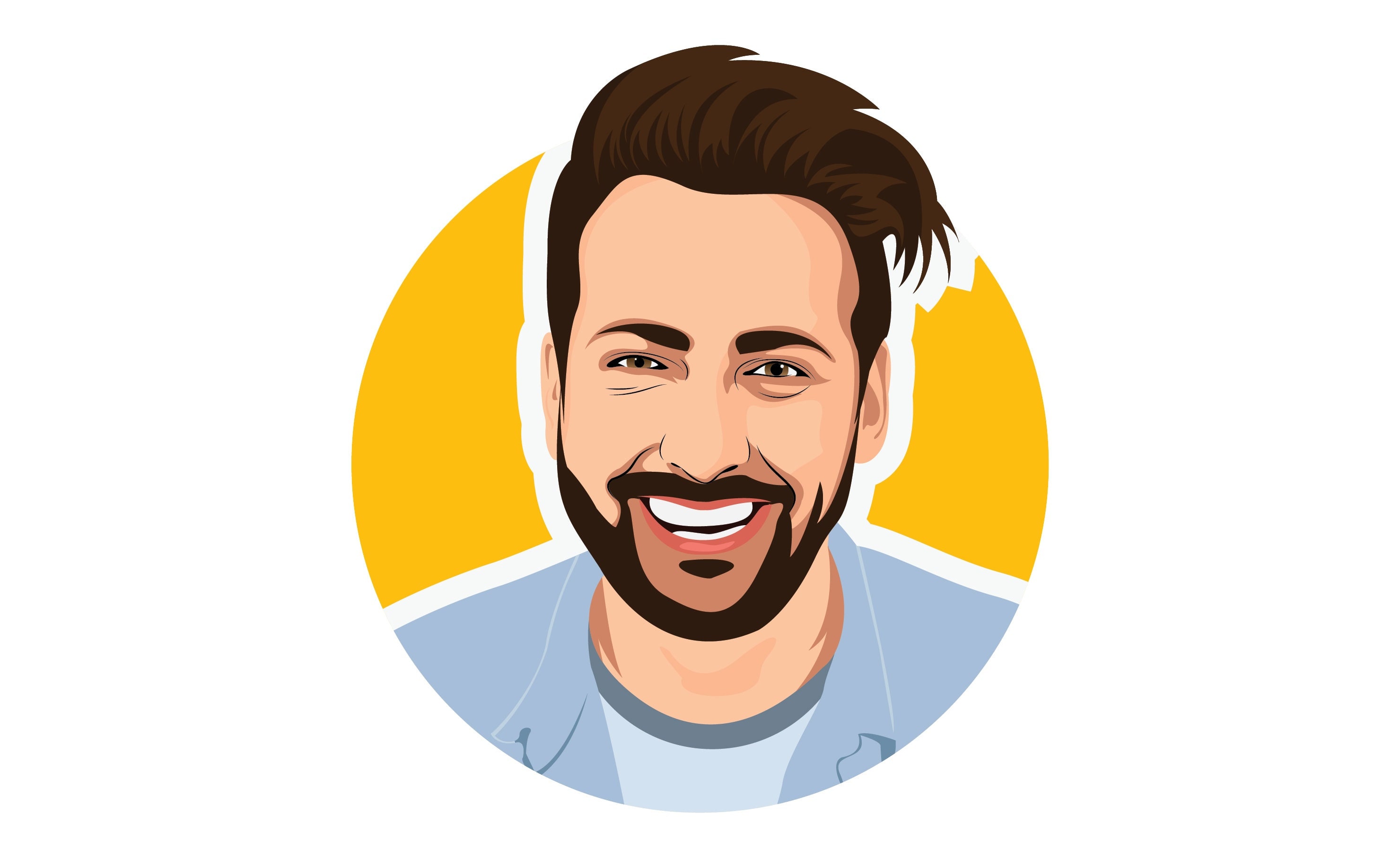Cartoon Logo Cartoon Portrait Vector Art Social Media | Etsy
