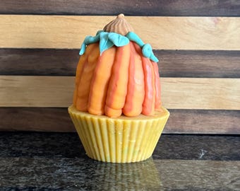Unscented Pumpkin Soap Cupcake | Unscented Soap | Vegan Soap | Palm Free Soap | Cold Process Soap | Pumpkin Soap